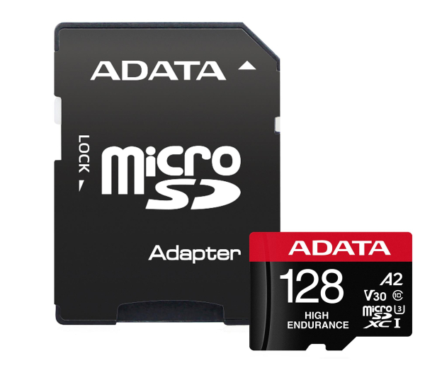 Adata 128GB microSDXC HIGH Endurance UHS-I U3 V30S AUSDX128GUI3V30SHA2-RA1 - 1333685 - zdjęcie